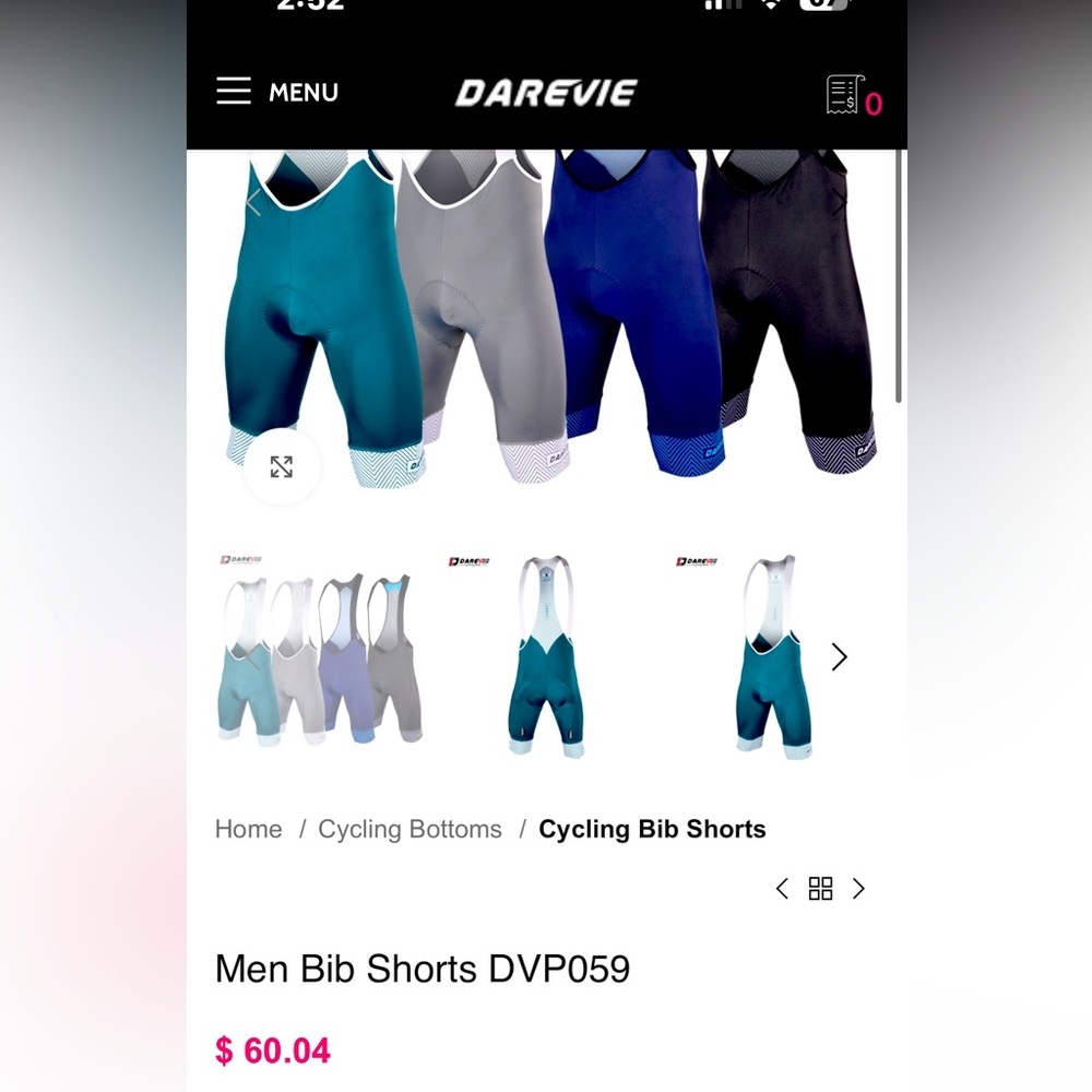 DAREVIE DVP059 BIB SHORT COLOR: GREY BNWT